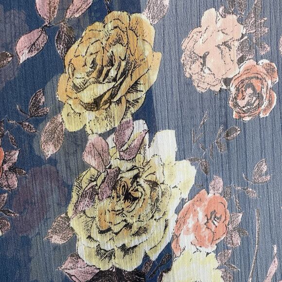 Band Of Gypsies Floral Print Kimono Sz S Fits To XL Boho Romantic Cottagecore - Picture 6 of 8